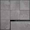 Alpes Raw Lead 600x600 Tile Set With Gray Textured Finish For Floors And Walls