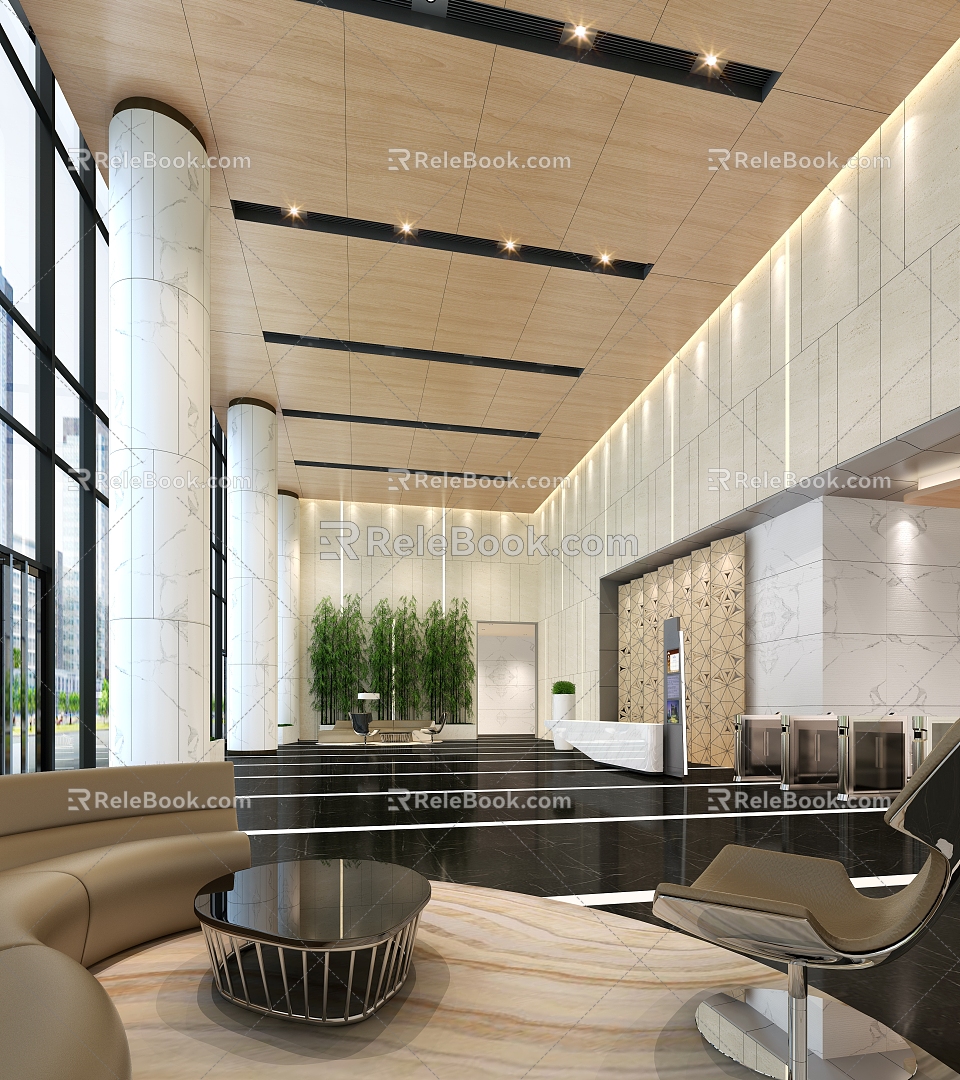 Style Office Hall 3d model