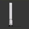 Modern White Bladeless Fan With Vertical Sleek Design And Stable Base 3d model