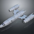 Advanced 3D Model Of Futuristic Spacecraft For Deep Space Exploration With Multiple Engines