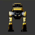 Yellow Robotic Dog Quadruped Robot With Mechanical Legs And Modern Design