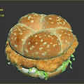 Delicious Chicken Burger with Sesame Bun Fried Chicken Patty Lettuce and Creamy Sauce