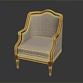 Elegant Wooden Accent Chair With Curved Armrests And Light Upholstered Seat