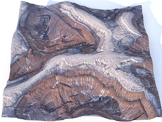 Natural Canyon Terrain 3d model