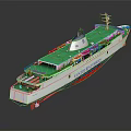 Ocean Ship With White Hull Green Deck Red Bottom And Vision Of The Oceans