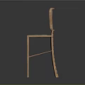Modern Bar Stool With Wooden Frame And White Seat Backrest Design