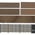 Architectural Metal Grilles With Various Patterns For Fence And Facade Panels 3d model