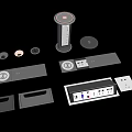 Modern socket multi-function socket wireless charging 3d model