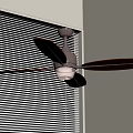 Ceiling Fan With Light Dark Blades Ceiling Mounted Near Window Blinds 3d model