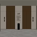 Elevator in High end Commercial Building with 20th Floor Sign Marble Floor and Modern Lighting Design