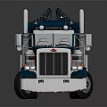 Blue And White Heavy Duty Tow Truck With Crane And Flatbed Design