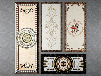 European-style floor tile floor marble mosaic model