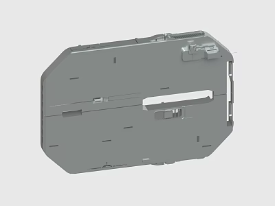 Detailed Gray Industrial Mechanical Component Featuring Structural Holes And Connectors Design 3d model