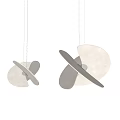 Modern White Organic Curved Chandelier Design With Flowing Petal Shapes And Soft Glow