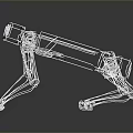 Futuristic Robotic Dog Wireframe Design 3D Rendered Tech Inspired Mechanical Concept 3d model