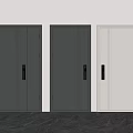 Modern Security Doors in Dark Gray Medium Gray and Off White with Smart Locks 3d model