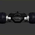 Futuristic Black Concept Car With Large Wheels And Sleek Exterior Design