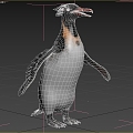 Knott's sword beak penguin giant penguin marine life animal 3d model