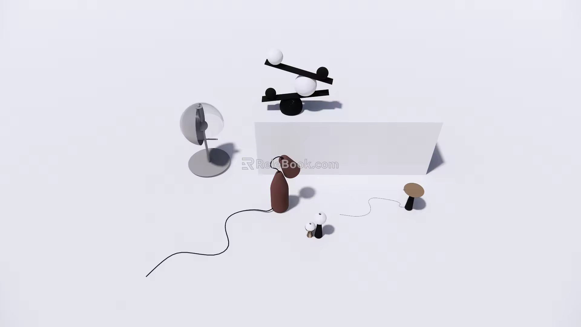 Modern table lamp 3d model