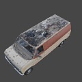 Brown van 3d model