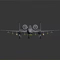 Aerospace White Aircraft Model With Twin Engines Underwing Mounts And Logo
