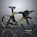 Black Scott Racing Bicycle With Streamlined Frame Yellow Logo And Modern Design 3d model