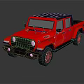 Red Pickup Truck With Black Roof And Sleek Modern Exterior Design