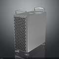 Modern Industrial Equipment With Perforated Side Panel Top Handles And Metal Legs