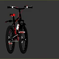 Black and Red Modern Bicycle With Sturdy Frame Stylish Seat And Large Wheels