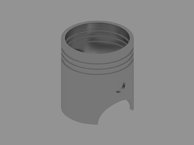 3D Rendered Mechanical Piston Engine Component With Cylindrical Shape And Hole 3d model
