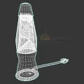 Decorative Lava Lamp With Black Base And Pink Lava In Transparent Glass Shade