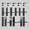 Modern door handle door lock smart lock fingerprint lock door handle 3d model