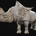 Colorful Decorative Rhinoceros Sculptures With Various Textures And Artistic Designs