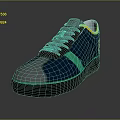Blue Green Yellow Accent Lace Up Striped Casual Sneakers With Black Sole