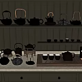 New Chinese Tea Set Teapot Tea Set 3d model