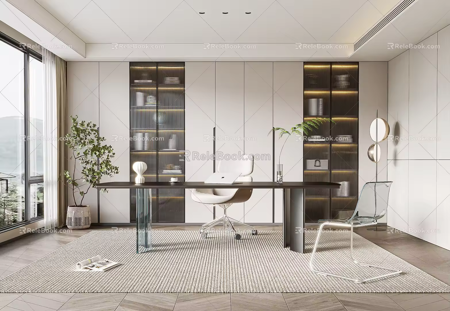 Modern study 3d model