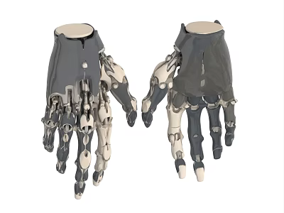 Advanced Mechanical Prosthetic Hands With Detailed Joint Structure And Modern Design Features 3d model