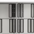 Multi-link folding door sliding door 3d model