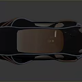 Futuristic Concept Car With Sleek Dark Colored Body Transparent Roof And Illuminated Accents