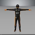 Black and Orange McLaren Full Racing Suit with Sponsor Logos Gloves and Boots