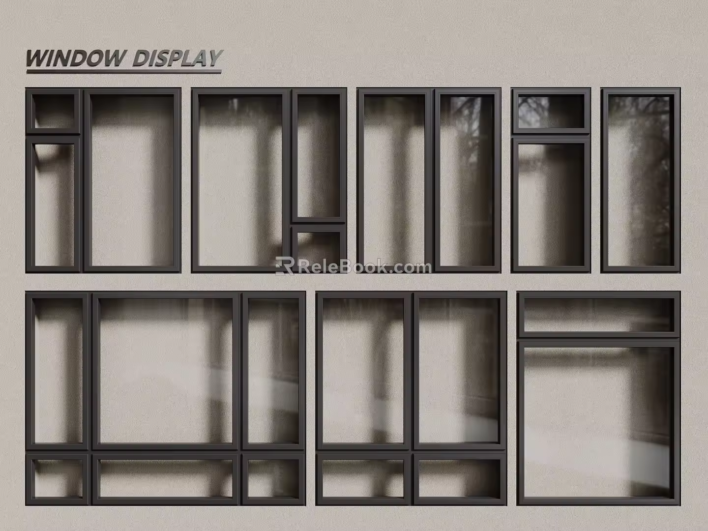 modern windows aluminum alloy windows casement windows floor-to-ceiling windows 3d model