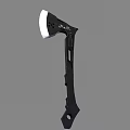 Tactical Combat Axe With Black Handle Sharp Metal Blade And Hole Design