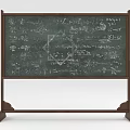 Mathematical Formula Chalkboard Wall Hanging With Wooden Frame And Academic Design