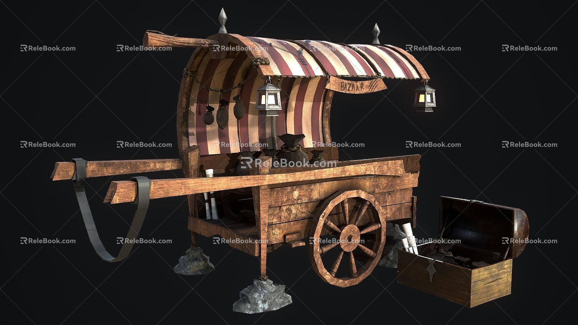 Modern Medieval Sale Car Modern Realistic Medieval Car Trolley Sale Car 3d model