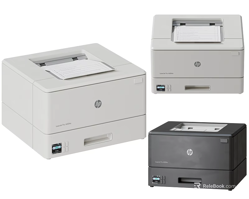 HP Office Printers Collection Featuring Various Models Sizes And Functions For Office Use 3d model 