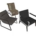 Modern Leisure Chairs With Leather Upholstery And Sleek Metal Frame Design