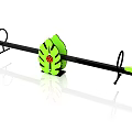 Leaf Shaped Seesaw With Green Black Design And Circular Seats For Playground