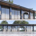 Modern Pavilion Simple Landscape Gallery Pavilion 3d model