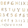 Decorative Gold Letters And Numbers Wall Decor For Home Interior Decoration