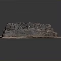 Ancient Stone Architectural Model With Ruins Structure And Layered Stone Walls 3d model